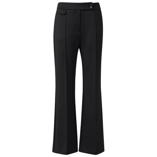 s.Oliver BLACK LABEL straight regular waist pantalon zwart afbeelding