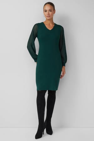 midi jurk petrol