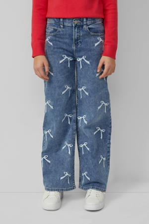 wide leg wide leg jeans medium blue denim