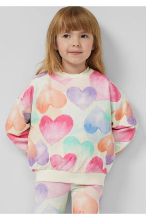 sweater met hartjes ecru