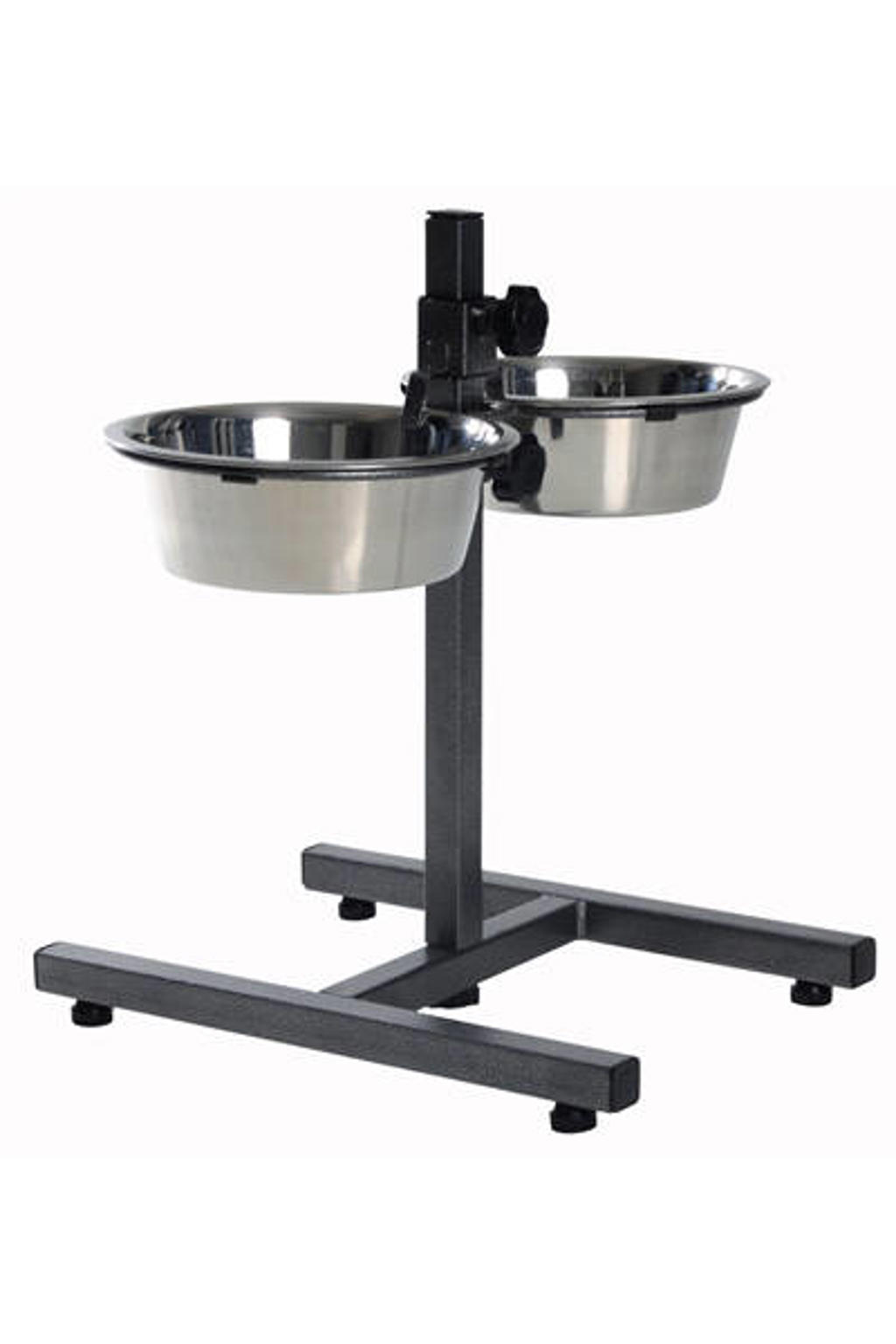 Trixie Voerstandaard 1,8 l 20 cm Hondenstandaard inclusief 2 RVS voer/waterbakken