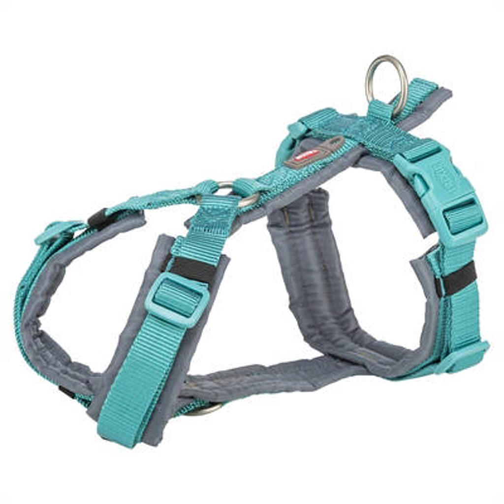 Trixie Hondentuig Premium Trekking Aqua/Grafiet Grijs 36-44X1,5 cm