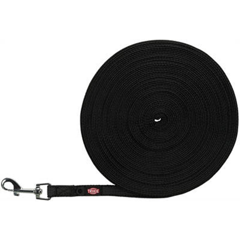 Twinkys Dog Style MADE IN GERMANY Hondenriem, sleeplijn MET polsband bruin 15 meter 20 mm breed voor honden tot 50 kg