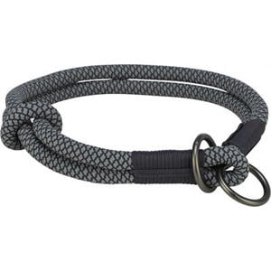 Halsband Hond Soft Half-Slip - Zwart/Grijs (50X1 cm)