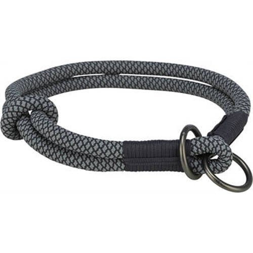 Trixie Halsband Hond Soft Half-Slip - Zwart/Grijs (50X1 cm) afbeelding