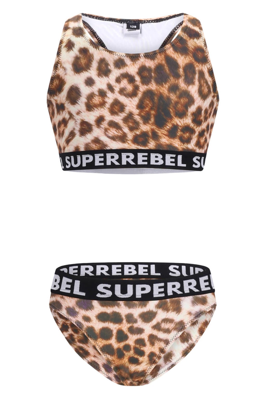 SuperRebel crop bikini Carmel bruin