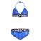 SuperRebel triangel bikini Isla blauw metallic