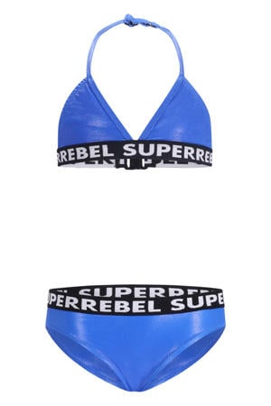 triangel bikini Isla blauw metallic