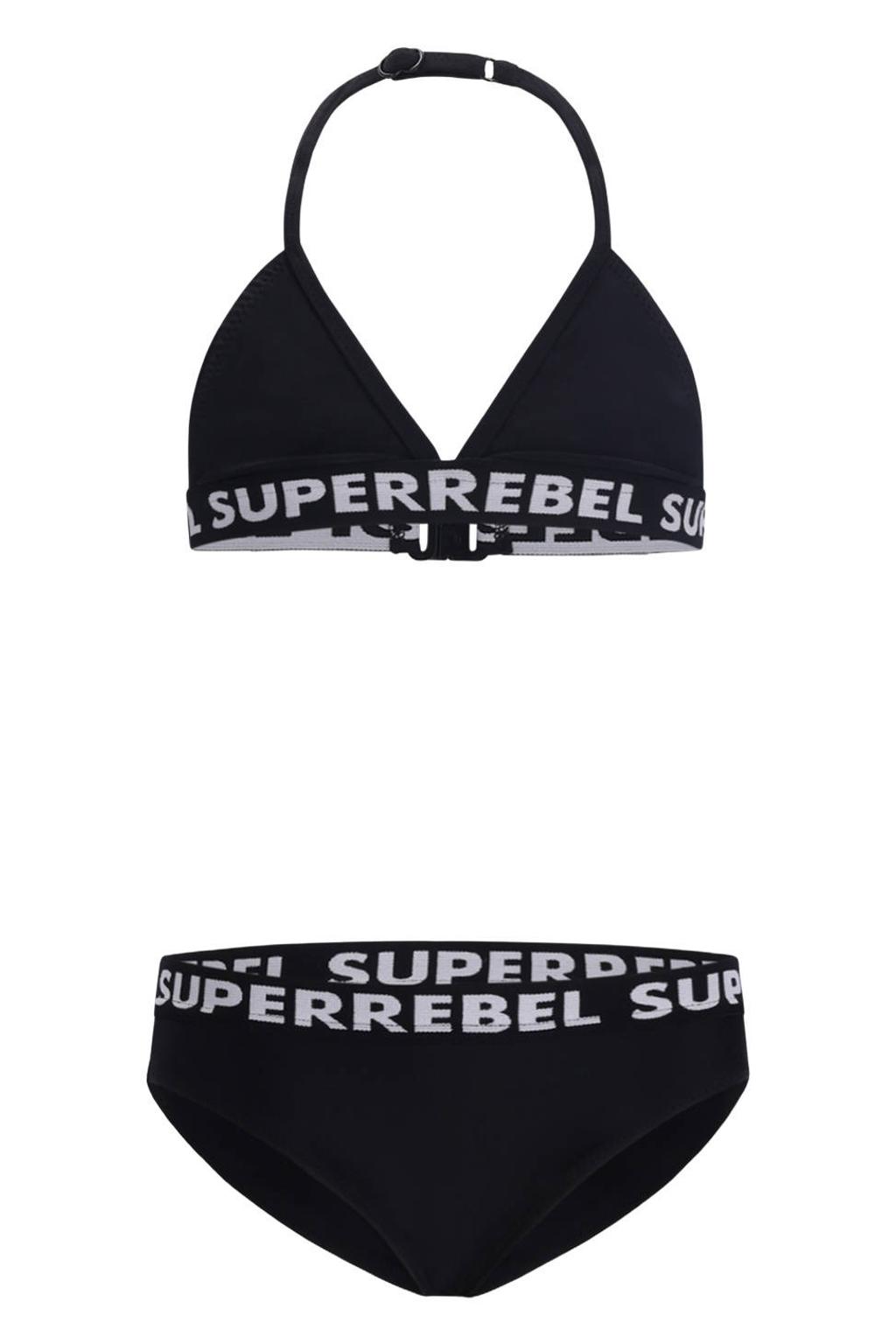 SuperRebel triangel bikini Isla zwart