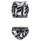 SuperRebel crop bikini Carmel wit/zwart