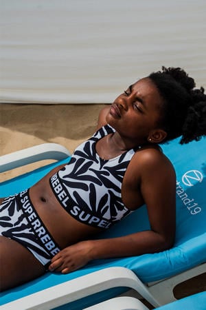 crop bikini Carmel wit/zwart