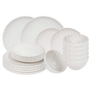 thumbnail: Cookinglife Serviesset Cardida Off White 18-delig / 6 personen - 6 dinerborden, 6 ontbijtborden en 6 kommen