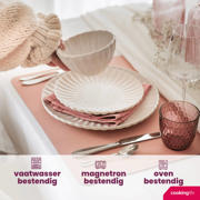 thumbnail: Cookinglife Serviesset Cardida Off White 18-delig / 6 personen - 6 dinerborden, 6 ontbijtborden en 6 kommen