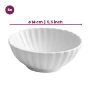 thumbnail: Cookinglife Serviesset Cardida Off White 18-delig / 6 personen - 6 dinerborden, 6 ontbijtborden en 6 kommen