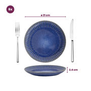 thumbnail: Cookinglife Ontbijtborden / Dessertborden Aqua Maris ø 21 cm - 6 Stuks