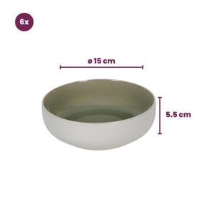 Soepkommen / Kommen Mos groen ø 16,5 cm - 6 Stuks