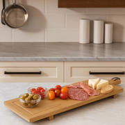 thumbnail: Cookinglife Serveerplank / Tapasplank op pootjes - XL - Bamboe - 88 x 26 cm