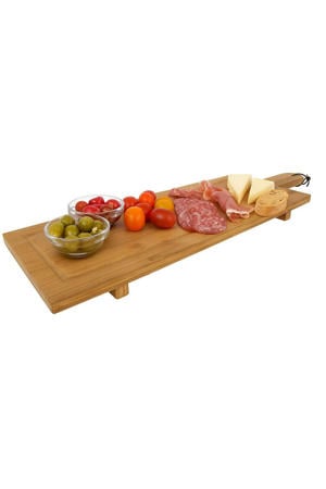 Serveerplank / Tapasplank op pootjes - XL - Bamboe - 88 x 26 cm