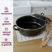 thumbnail: Cookinglife Braadpan met deksel - Emaille - Cooking - ø 24 cm / 4 Liter - geëmailleerde anti-aanbaklaag