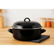 thumbnail: Cookinglife Braadpan met deksel - Emaille - Cooking - ø 24 cm / 4 Liter - geëmailleerde anti-aanbaklaag