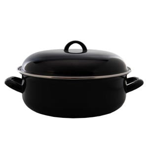 Braadpan met deksel - Emaille - Cooking - ø 24 cm / 4 Liter - geëmailleerde anti-aanbaklaag