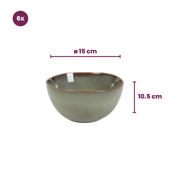 thumbnail: Cookinglife Soepkommen / Kommen Sabi Groen ø 15 cm - 6 Stuks
