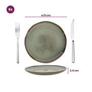 thumbnail: Cookinglife Ontbijtborden / Dessertborden Sabi Groen ø 21 cm - 6 Stuks