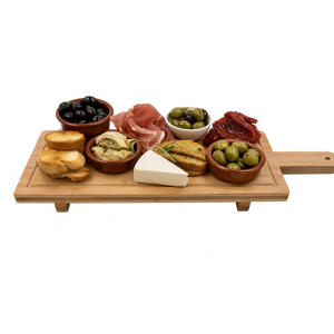 Serveerplank / Tapasplank op pootjes - L - Bamboe - 58 x 19 cm