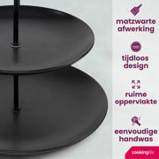 thumbnail: Cookinglife Etagère zwart ø 16, 21 & 26 cm - 3-laags - 32 cm hoog