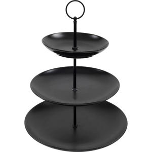 Etagère zwart ø 16, 21 & 26 cm - 3-laags - 32 cm hoog