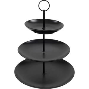 Etagère zwart ø 16, 21 & 26 cm - 3-laags - 32 cm hoog