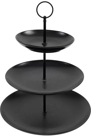 Etagère zwart ø 16, 21 & 26 cm - 3-laags - 32 cm hoog