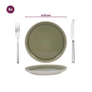 thumbnail: Cookinglife Ontbijtborden / Dessertborden Mos Groen ø 21 cm - 6 Stuks