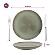 thumbnail: Cookinglife Dinerborden Sabi Groen ø 26 cm - 6 Stuks