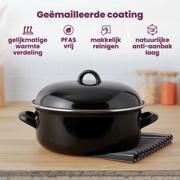 thumbnail: Cookinglife Braadpan met deksel - Emaille - Cooking - ø 26 cm / 5 Liter - geëmailleerde anti-aanbaklaag
