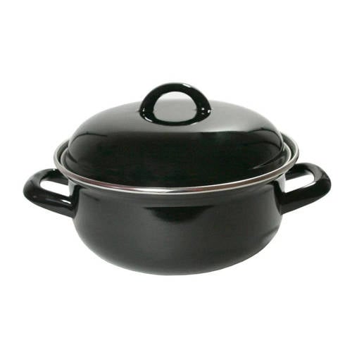 Cookinglife Emaille Braadpan Cooking Zwart - ø 26 cm / 5 Liter afbeelding