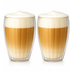 Dubbelwandige Latte Macchiato glazen / Koffieglazen Pumpkin 300 ml - 2 stuks