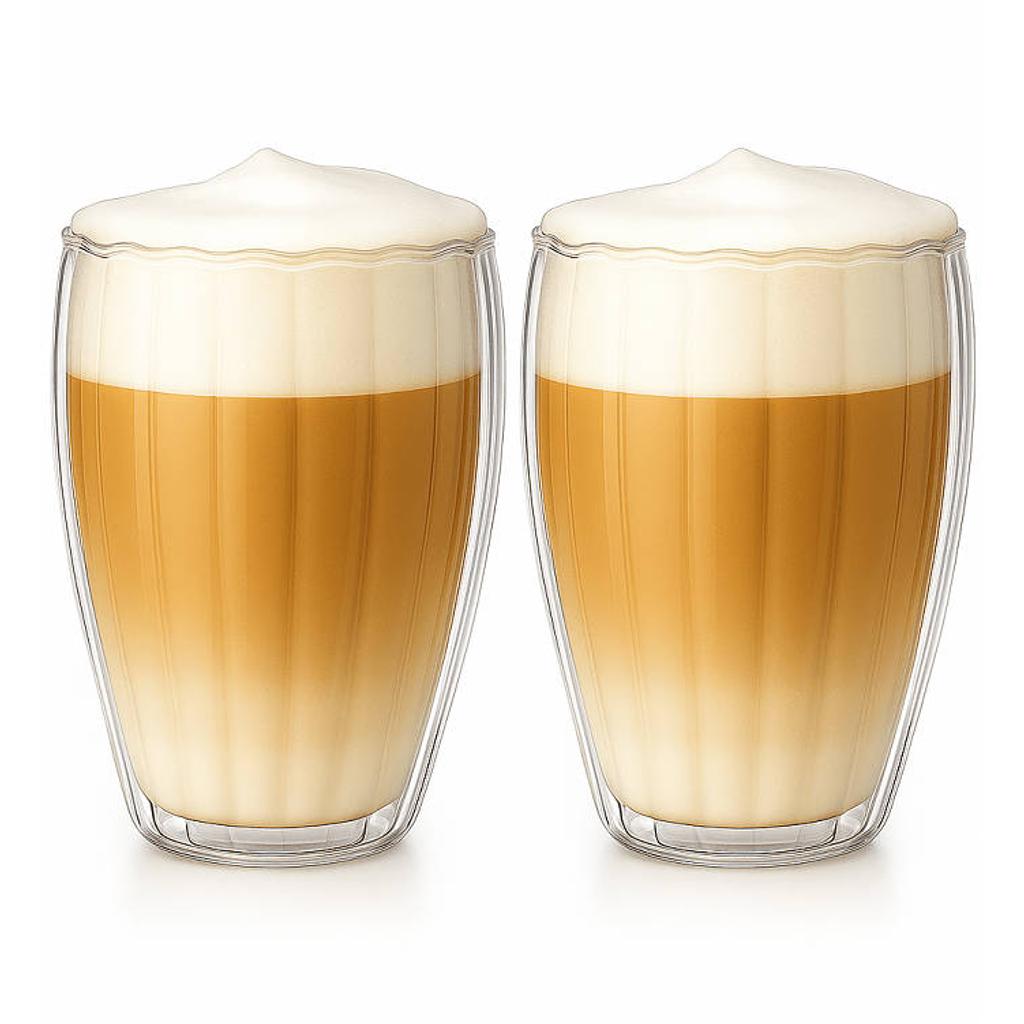 Cookinglife Dubbelwandige Latte Macchiato glazen / Koffieglazen Pumpkin 300 ml - 2 stuks