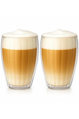 Dubbelwandige Latte Macchiato glazen / Koffieglazen Pumpkin 300 ml - 2 stuks
