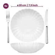 thumbnail: Cookinglife Diepe Borden / Pastaborden Cardida Off White ø 20 cm - 6 Stuks