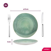 thumbnail: Cookinglife Ontbijtborden / Dessertborden Belize ø 21 cm - 6 stuks