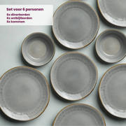 thumbnail: Cookinglife Serviesset Nola Warm Grey 18-delig / 6 personen - 6 dinerborden, 6 ontbijtborden en 6 kommen