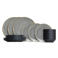 Cookinglife Serviesset Nola Warm Grey 18-delig / 6 personen - 6 dinerborden, 6 ontbijtborden en 6 kommen