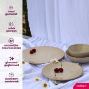 thumbnail: Cookinglife Ontbijtborden / Dessertborden Coastal Lines Ocean Beige ø 21 cm - 6 Stuks