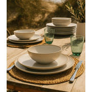 thumbnail: Cookinglife Ontbijtborden / Dessertborden Coastal Lines Ocean Beige ø 21 cm - 6 Stuks