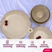 thumbnail: Cookinglife Ontbijtborden / Dessertborden Coastal Lines Ocean Beige ø 21 cm - 6 Stuks