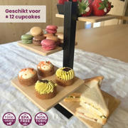 thumbnail: Cookinglife Etagere 4 Laags / Serveertoren + Schaaltje - Zwart Metaal