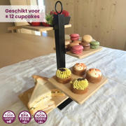 thumbnail: Cookinglife Etagere 4 Laags / Serveertoren + Schaaltje - Zwart Metaal