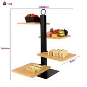 thumbnail: Cookinglife Etagere 4 Laags / Serveertoren + Schaaltje - Zwart Metaal
