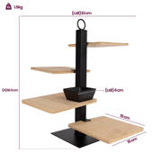 thumbnail: Cookinglife Etagere 4 Laags / Serveertoren + Schaaltje - Zwart Metaal